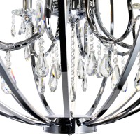 8 Light Up Chandelier With Chrome Finish