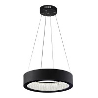 Led Chandelier With Matte Black Finish