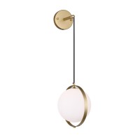 1 Light Wall Light With Brass Finish