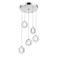 Led Multi Light Pendant With Chrome Finish