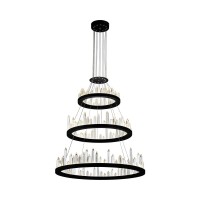 Led Chandelier With Black Finish