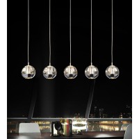 5 Light Multi Light Pendant With Chrome Finish