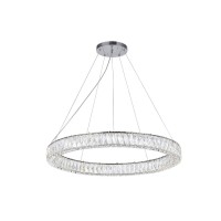 Led Chandelier With Chrome Finish