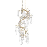 12 Light Chandelier With Gold Leaf Finish