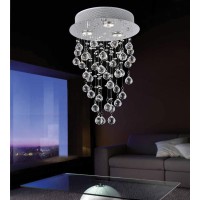 3 Light Flush Mount With Chrome Finish