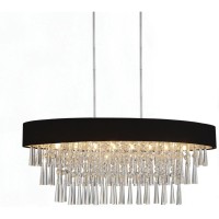 8 Light Drum Shade Chandelier With Chrome Finish