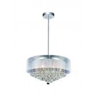 12 Light Drum Shade Chandelier With Chrome Finish