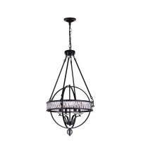 12 Light Chandelier With Black Finish