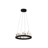 Led Chandelier With Black Finish