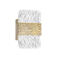 Led Wall Sconce With Gold Leaf Finish