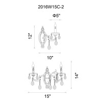 2 Light Wall Sconce With Chrome Finish