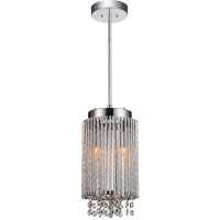 2 Light Drum Shade Mini Pendant With Chrome Finish