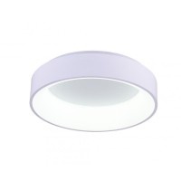 Led Drum Shade Flush Mount With Gray & White Finish