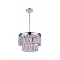 5 Light Down Mini Chandelier With Chrome Finish