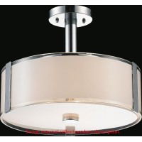 4 Light Drum Shade Chandelier With Chrome Finish