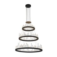 Led Chandelier With Black Finish