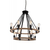 14 Light Up Chandelier With Black Finish