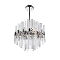 8 Light Chandelier With Polished Nickel Finish