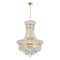 6 Light Chandelier With Gold Finish