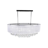 9 Light Drum Shade Chandelier With Chrome Finish