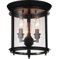 3 Light Cage Flush Mount With Oil Rubbed Bronze Finish