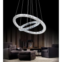 Led Chandelier With Chrome Finish