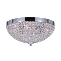 4 Light Bowl Flush Mount With Chrome Finish