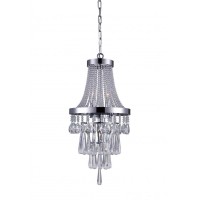 3 Light Chandelier With Chrome Finish