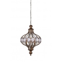 6 Light Chandelier With Antique Bronze Finish