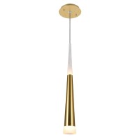 Led Down Mini Pendant With Satin Gold Finish