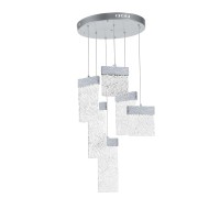 Led Chandelier With Pewter Finish