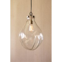 Glass Teardrop Pendant Light