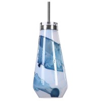 212 Main 22197 Windswept 1 Light Mini Pendant Blue & White