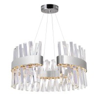 Led Chandelier With Chrome Finish Chandeliers