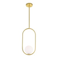 1 Light Mini Pendant With Medallion Gold Finish