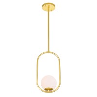 1 Light Mini Pendant With Medallion Gold Finish