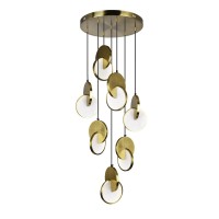 Led Pendant With Brushed Brass Finish