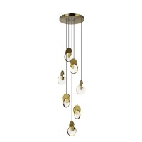 Led Pendant With Brushed Brass Finish