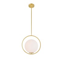 1 Light Mini Pendant With Medallion Gold Finish