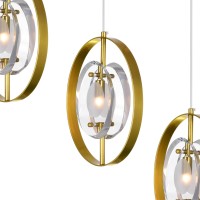 9 Light Pendant With Brass Finish