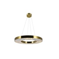 Led Chandelier With Brass Finish