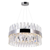 Led Chandelier With Chrome Finish Chandeliers