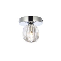 Eren 1 Light Chrome Flush Mount