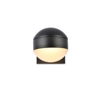 Living District Ldod4011Bk 60W Raine Integrated Led Wall Sconce Black