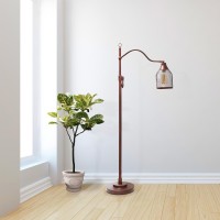 Elegant Designs Adjustable Floor Lamp With Metal Netted Shade