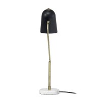 Lalia Home Studio Loft Incandescent Desk Lamp, 24-Inch, Antique Brassmatte Blackmarble White (Lhd-5058-Ab)