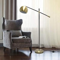 Lalia Home Studio Loft 59-Inch Antique Brassmatte Black Floor Lamp With Dome Shade (Lhf-5015-Ab)