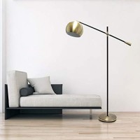 Lalia Home Studio Loft 59-Inch Antique Brassmatte Black Floor Lamp With Dome Shade (Lhf-5015-Ab)