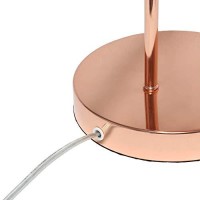 Lalia Home Decorative Arched Metal Cage Table Lamp, Rose Gold