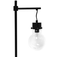 Lalia Home Decorative Black Matte 1 Light Beacon Table Lamp With Clear Glass Shade